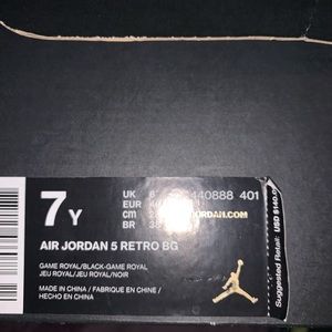Blue Jordan 5’s